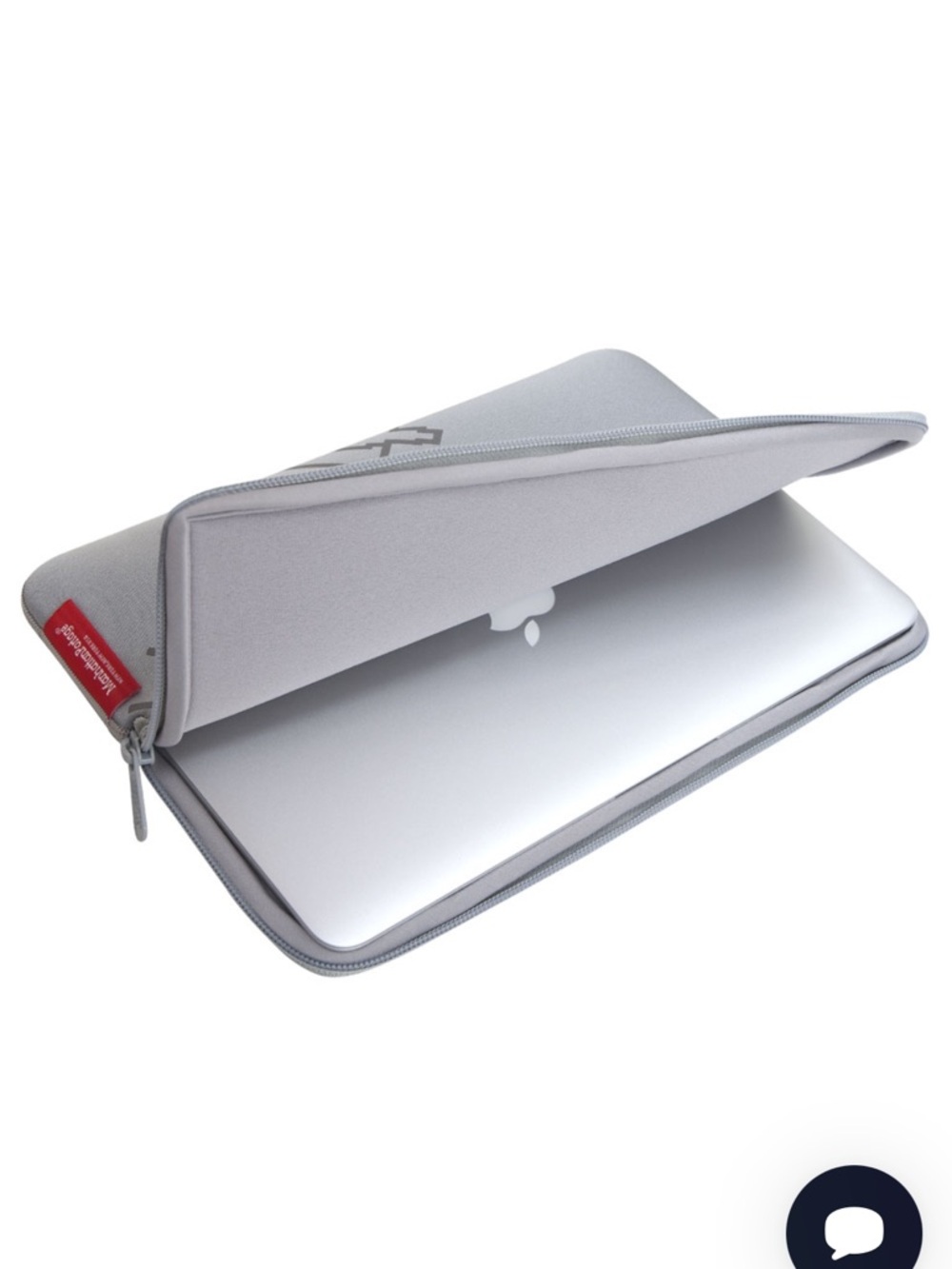 Slim Gray Laptop Sleeve 11” with Zipper Closure - Protective Neoprene Case